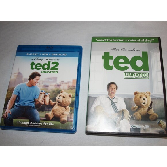 Ted & Ted 2 Ted is DVD Ted 2 is DVD & Blue Ray Set. - Picture 1 of 2